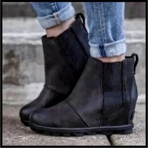 SOREL JOAN OF ARTIC II CHELSEA  WOMEN'S WEDGE ANKLE BOOTS SZ 8.5